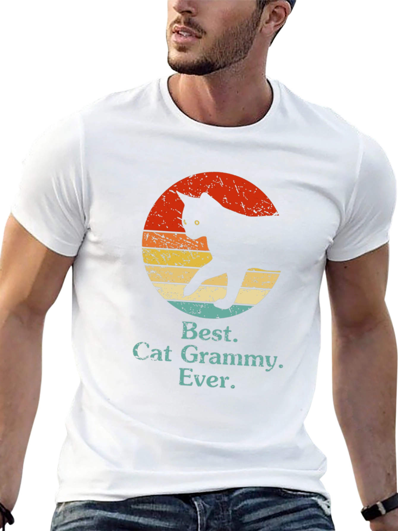Best Cat Grammy Ever T-Shirt - Retro Design