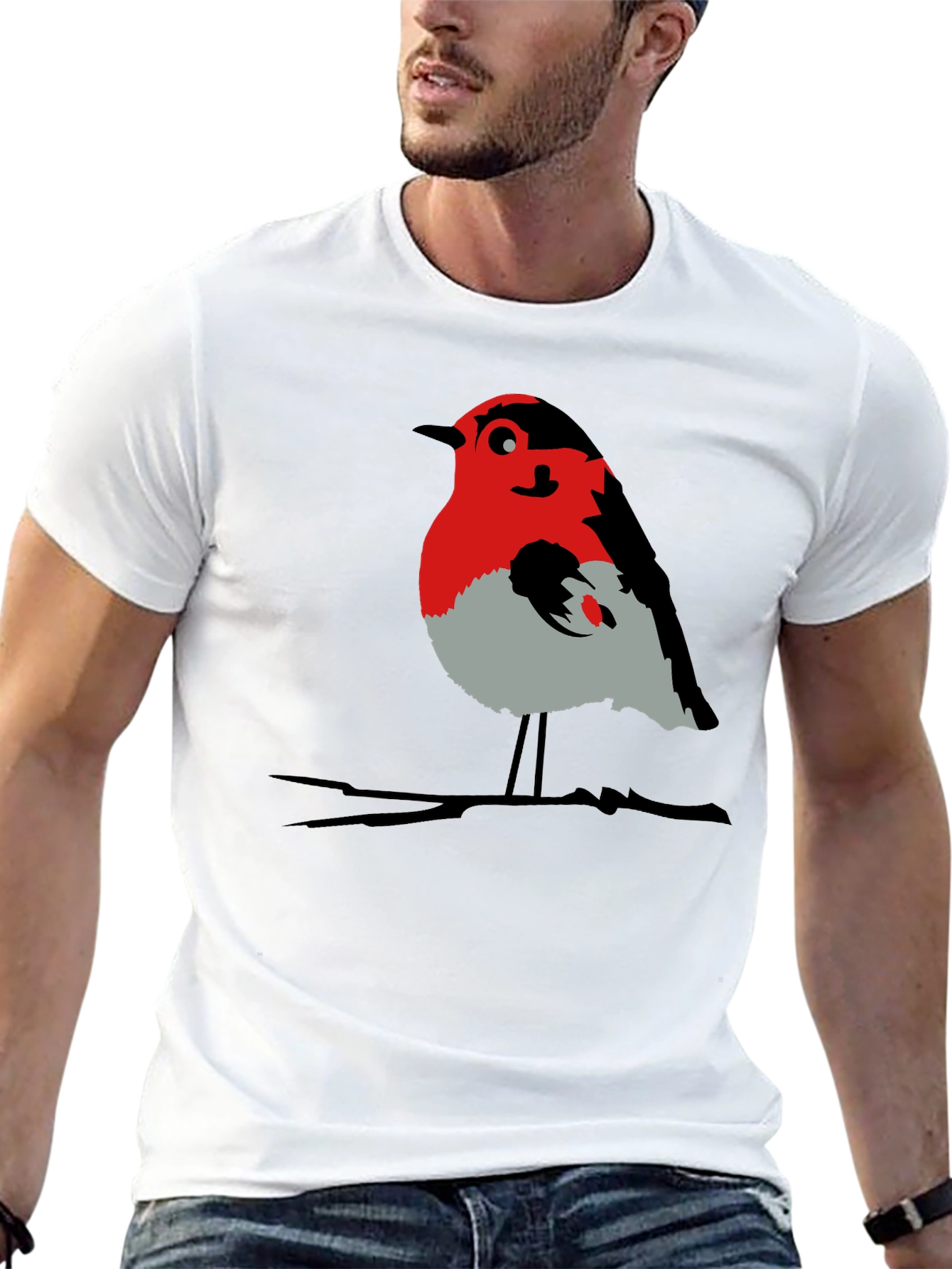 Robin Graphic T-Shirt - Bird Lover Tee