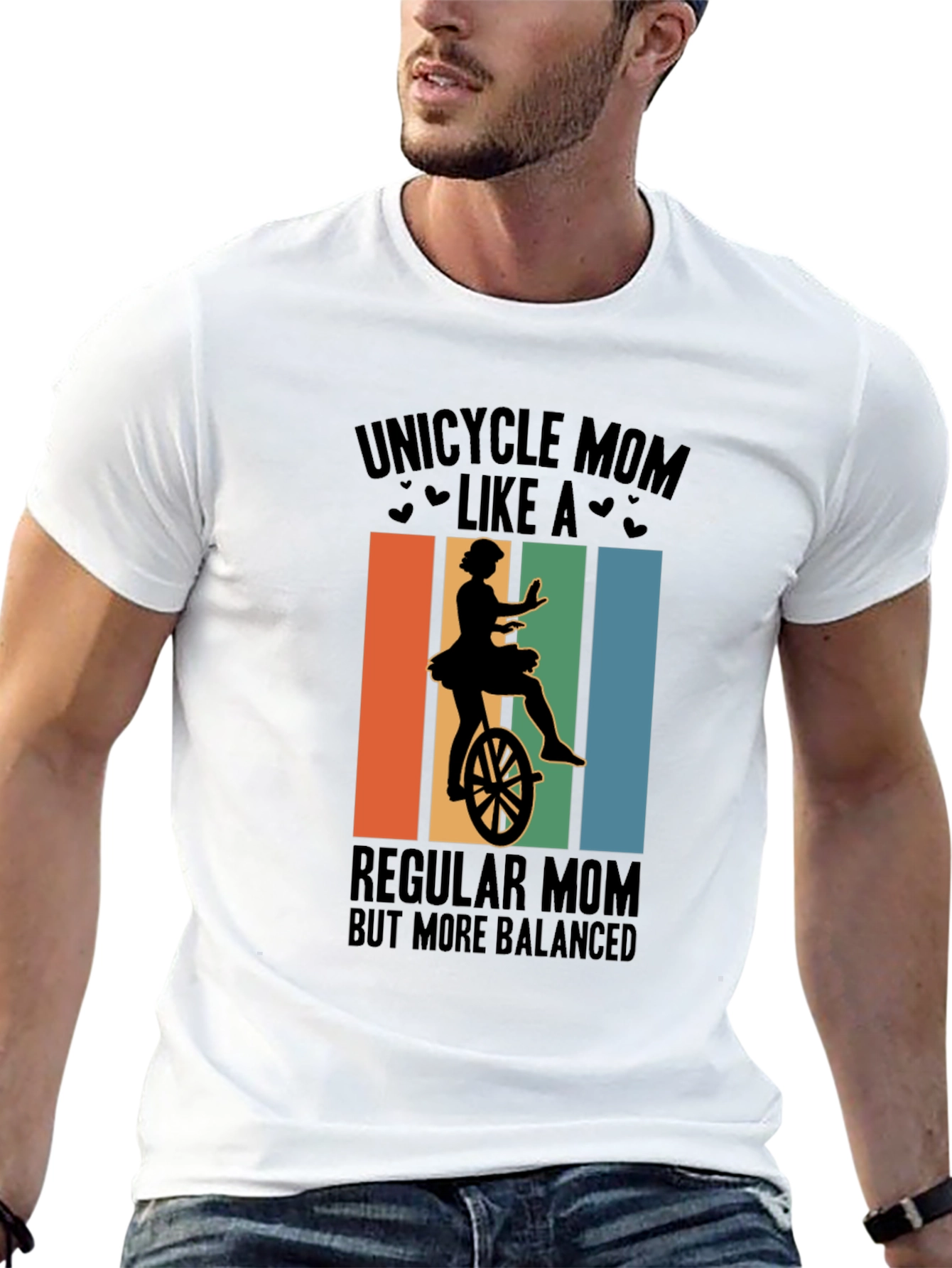 Unicycle Mom Graphic Tee - Balanced & Fun!
