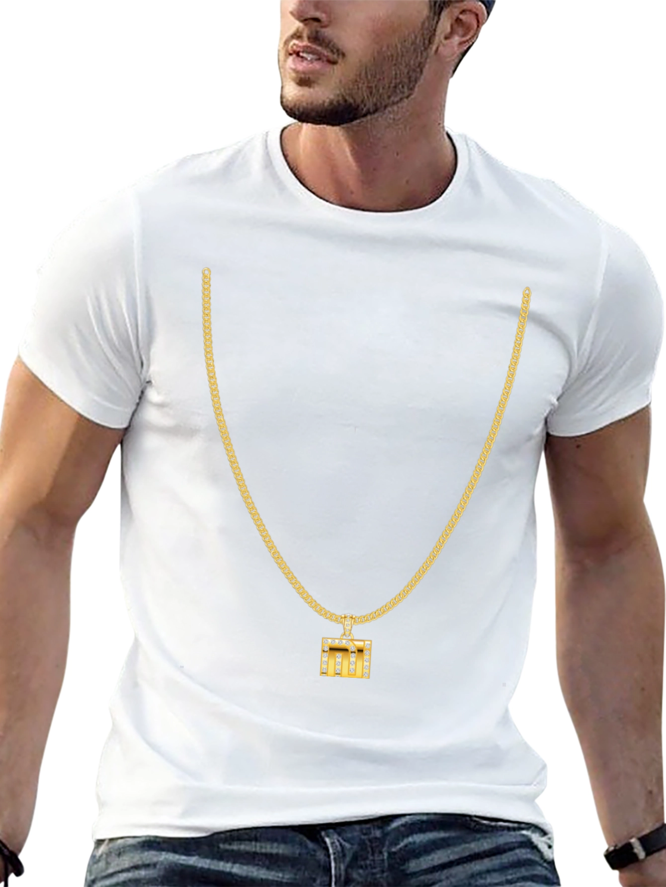 Gold Chain & Pendant T-Shirt