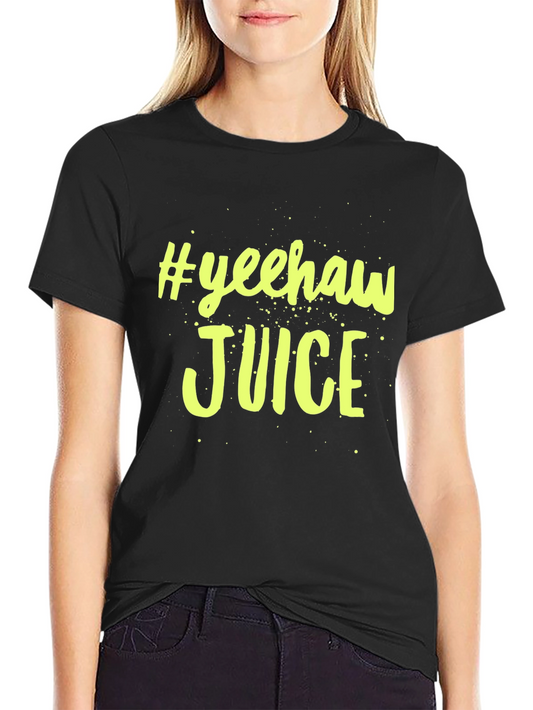 #Yeehaw Juice Graphic Black T-Shirt