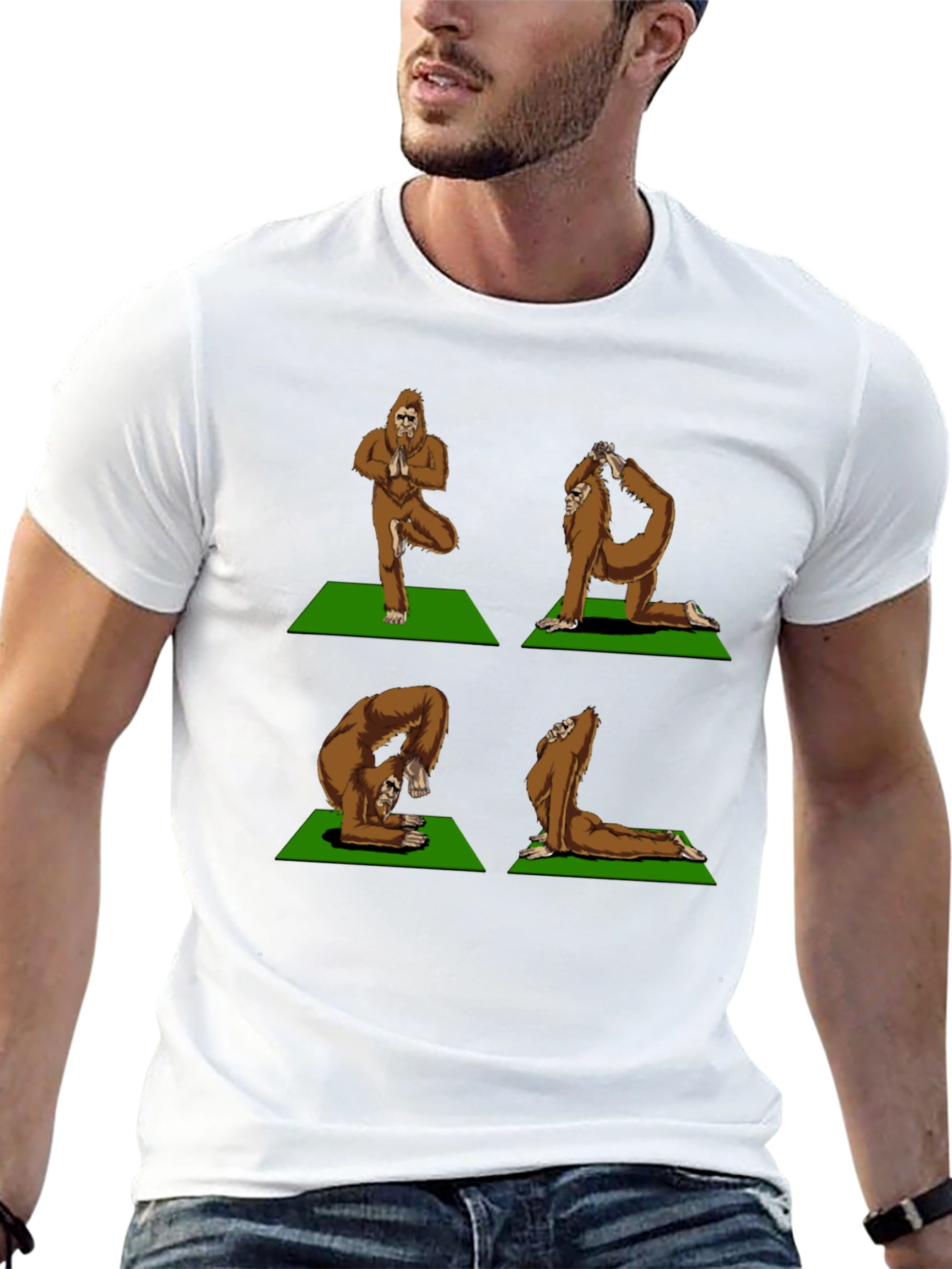 Yoga Bigfoot T-Shirt - Flexible Sasquatch Tee