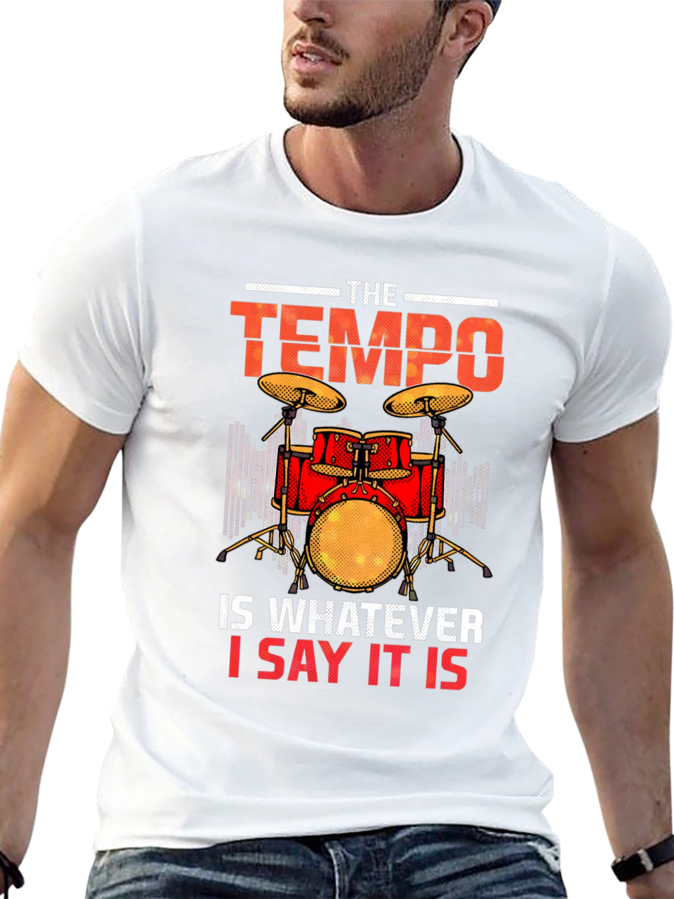 Tempo Drummer T-Shirt - Musician Tee