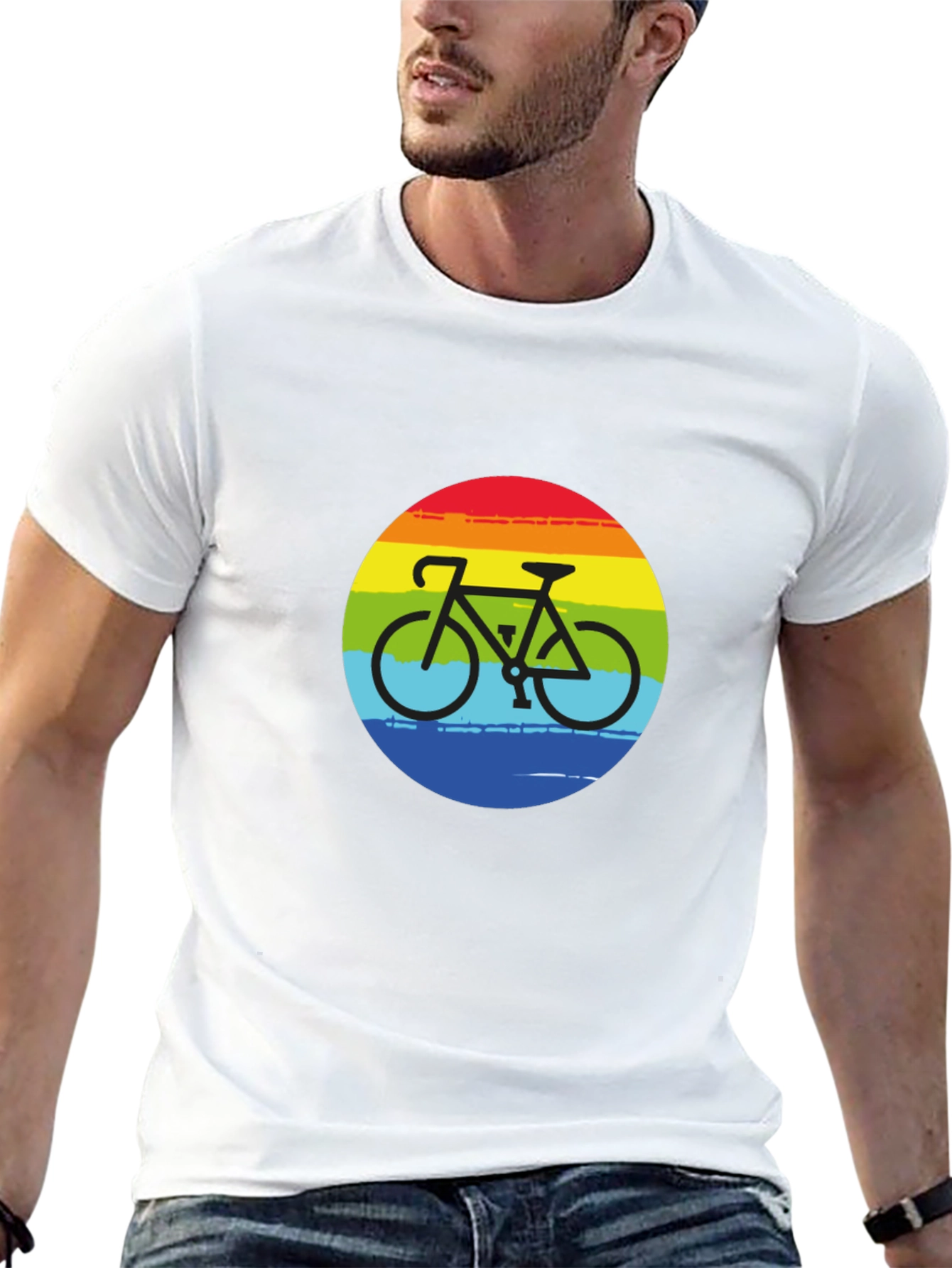 Rainbow Bike Graphic Tee