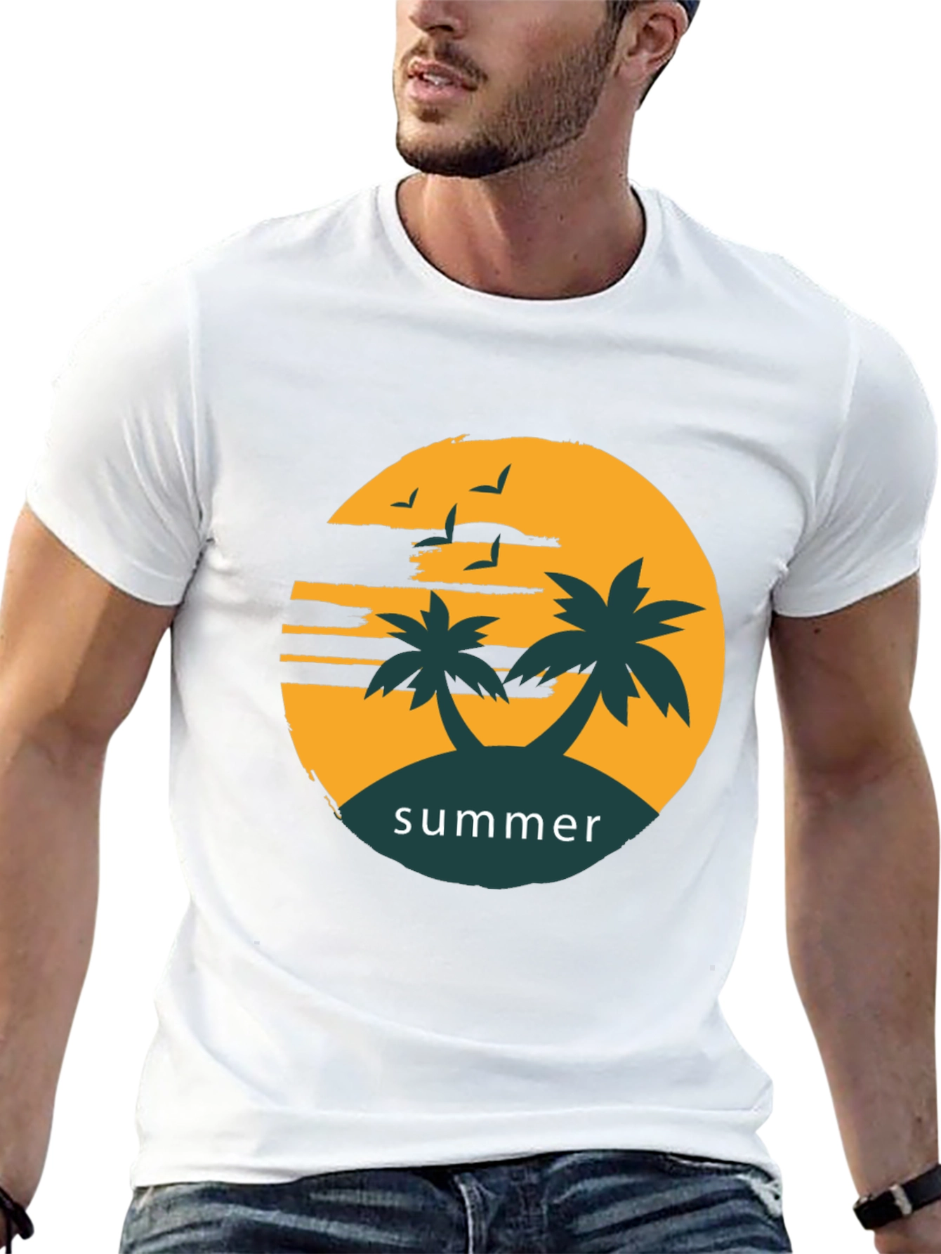 Summer Vibes Graphic Tee - Black