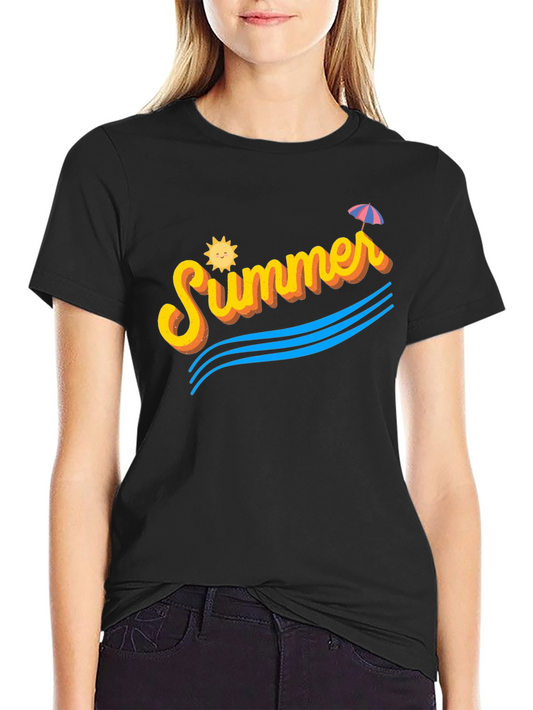 Summer Vibes Black T-Shirt