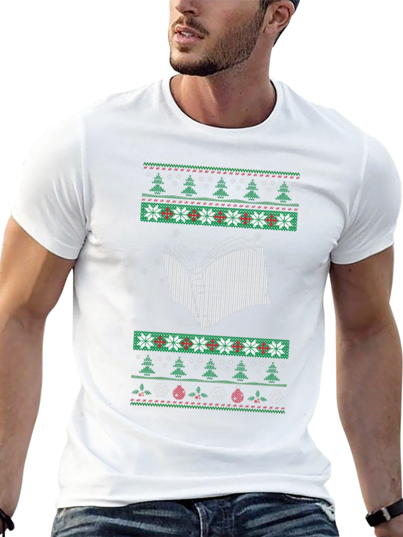 Book Lovers Ugly Christmas Sweater T-Shirt