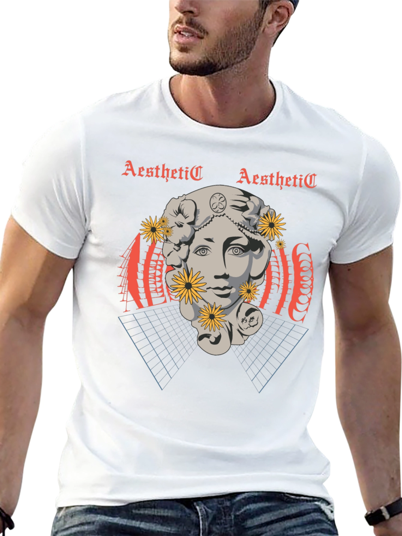 Aesthetic Statue Graphic T-Shirt - Unisex