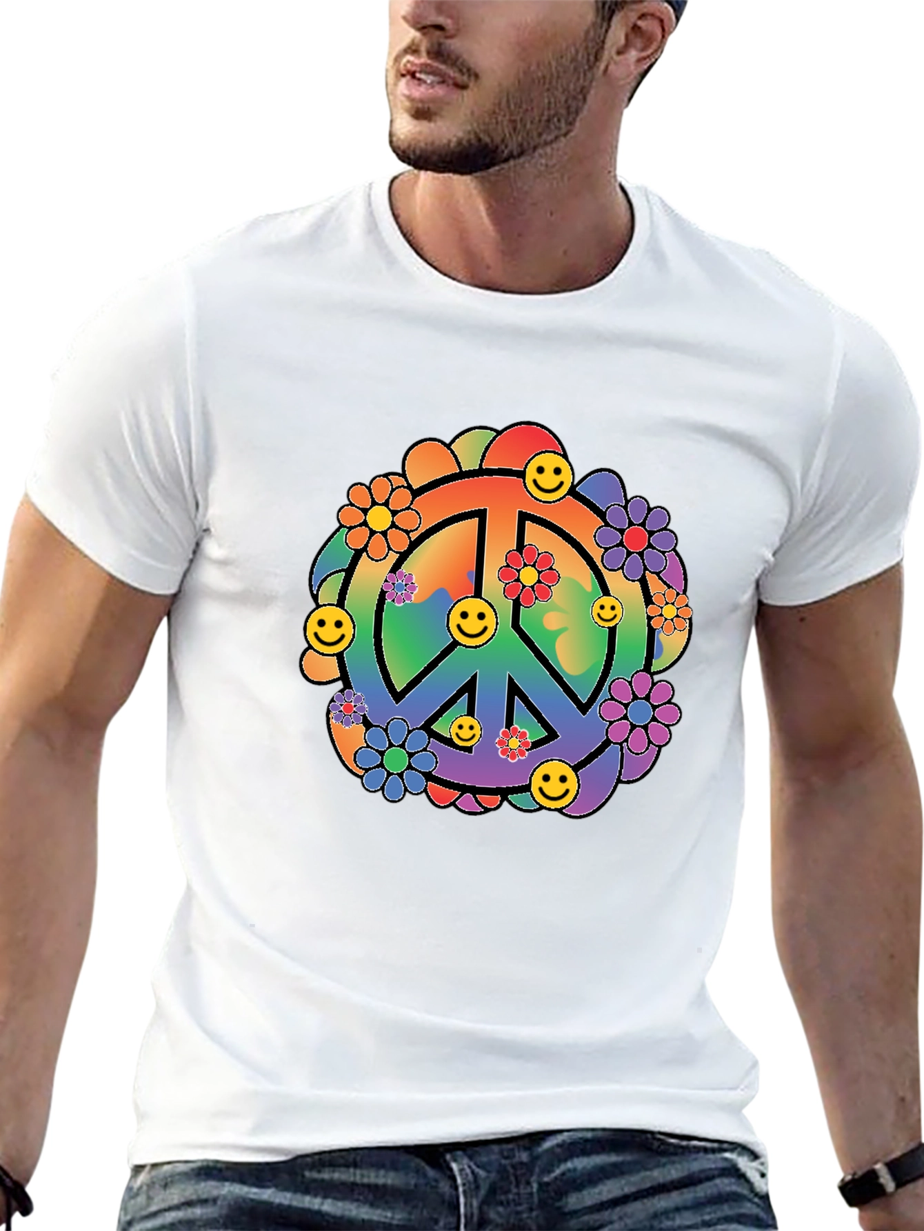 Retro Peace Sign Graphic Tee
