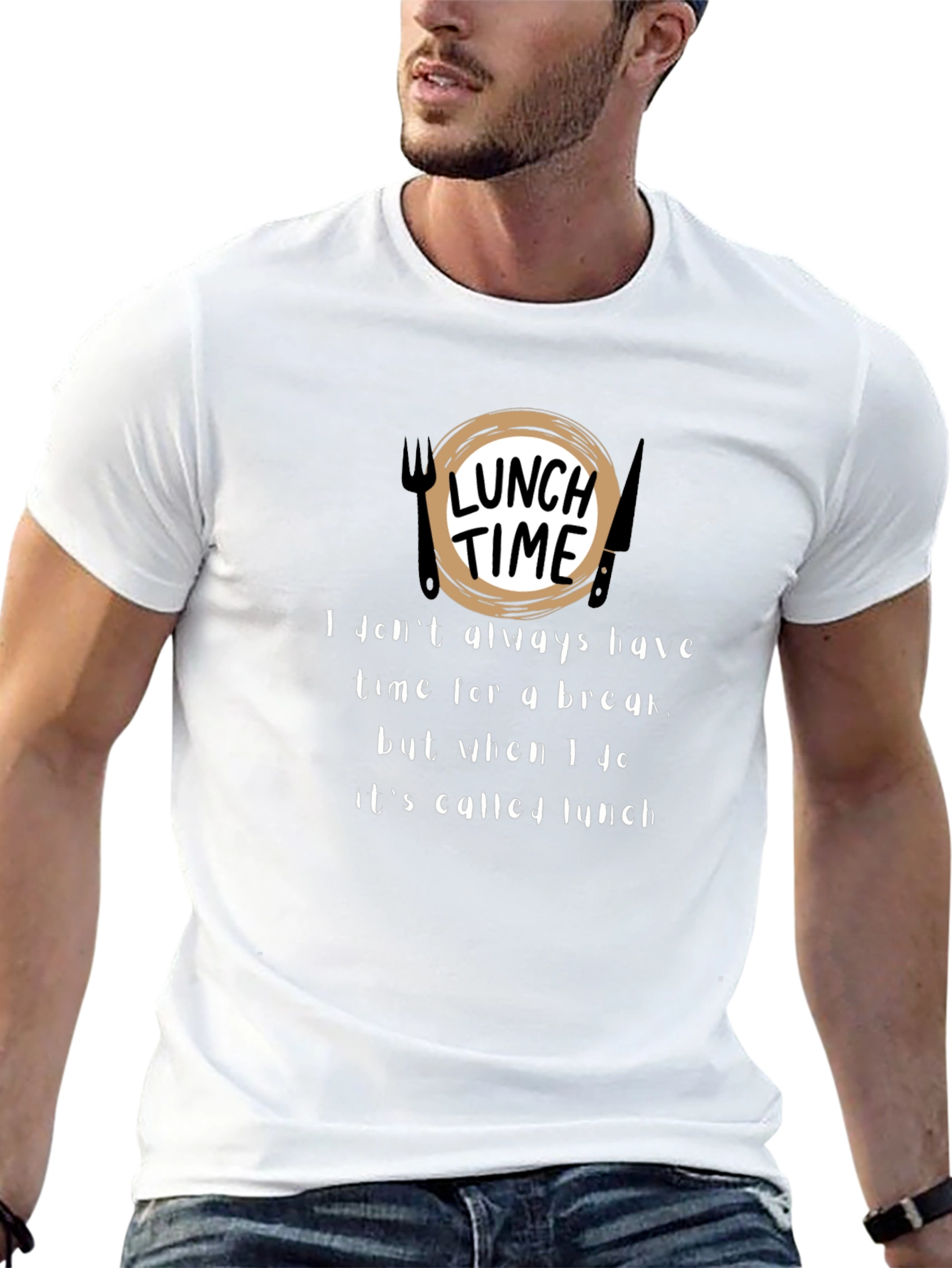 Lunch Time Graphic Tee - Funny Foodie Shirt
