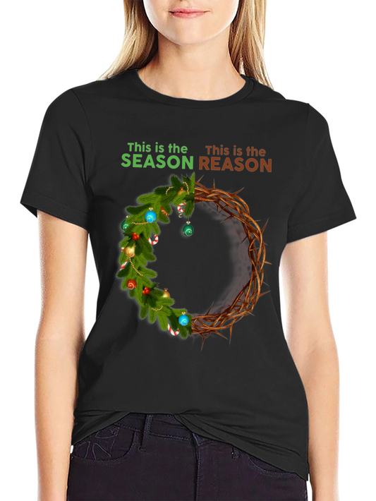 Season Reason T-Shirt - Christmas Crown Graphic Tee