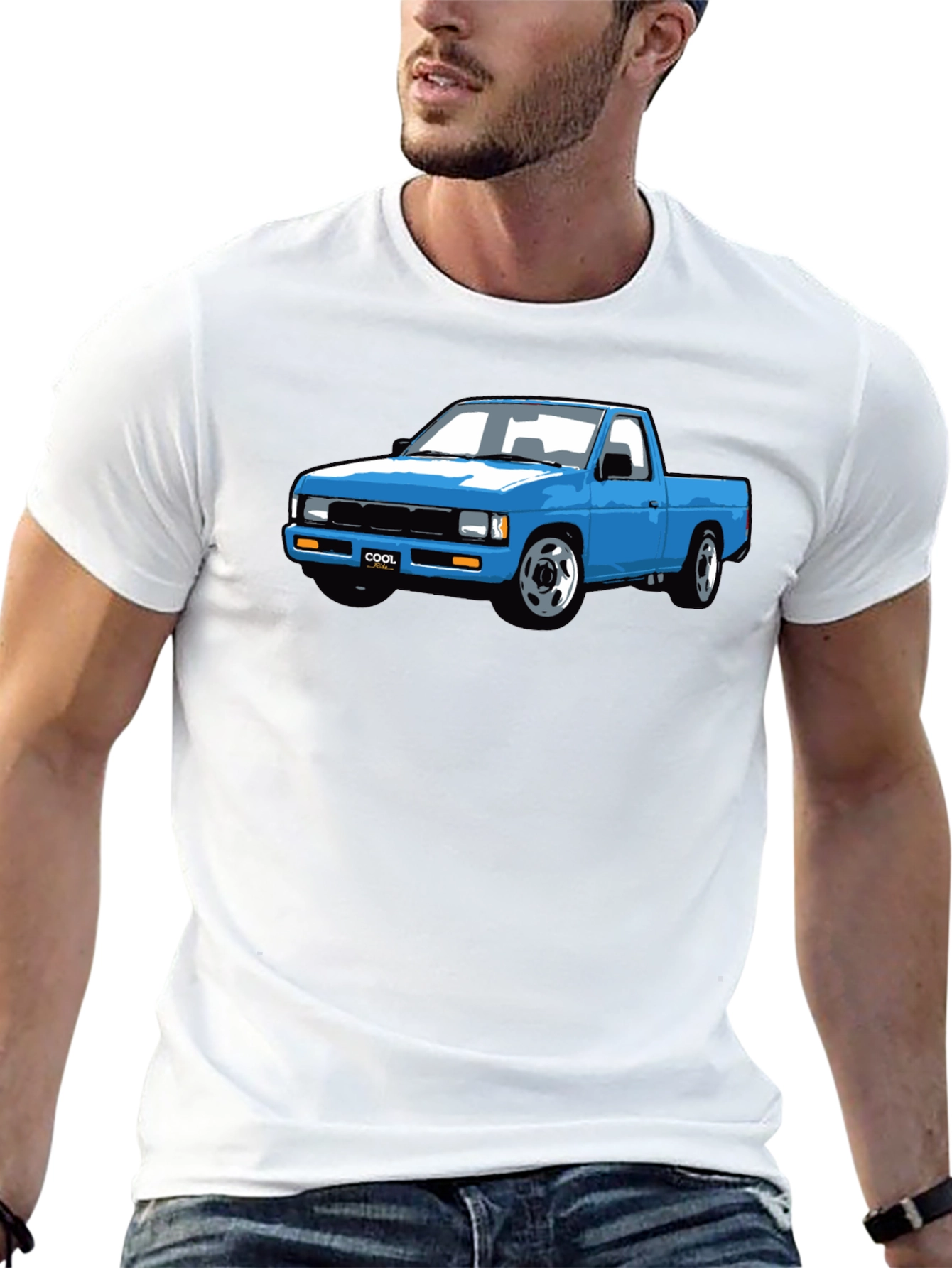 Blue Truck Graphic Tee - Cool Car Shirt