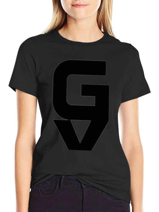 GV Graphic Black Tee - Modern Minimalist Design