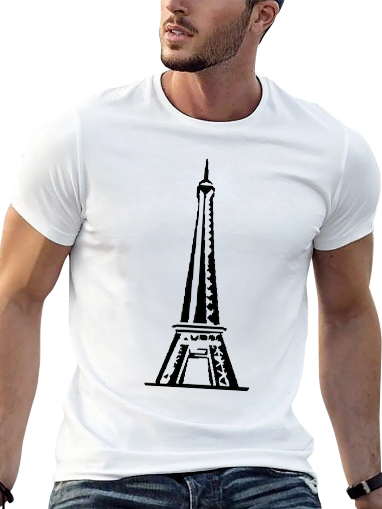 Eiffel Tower Graphic Tee - Black