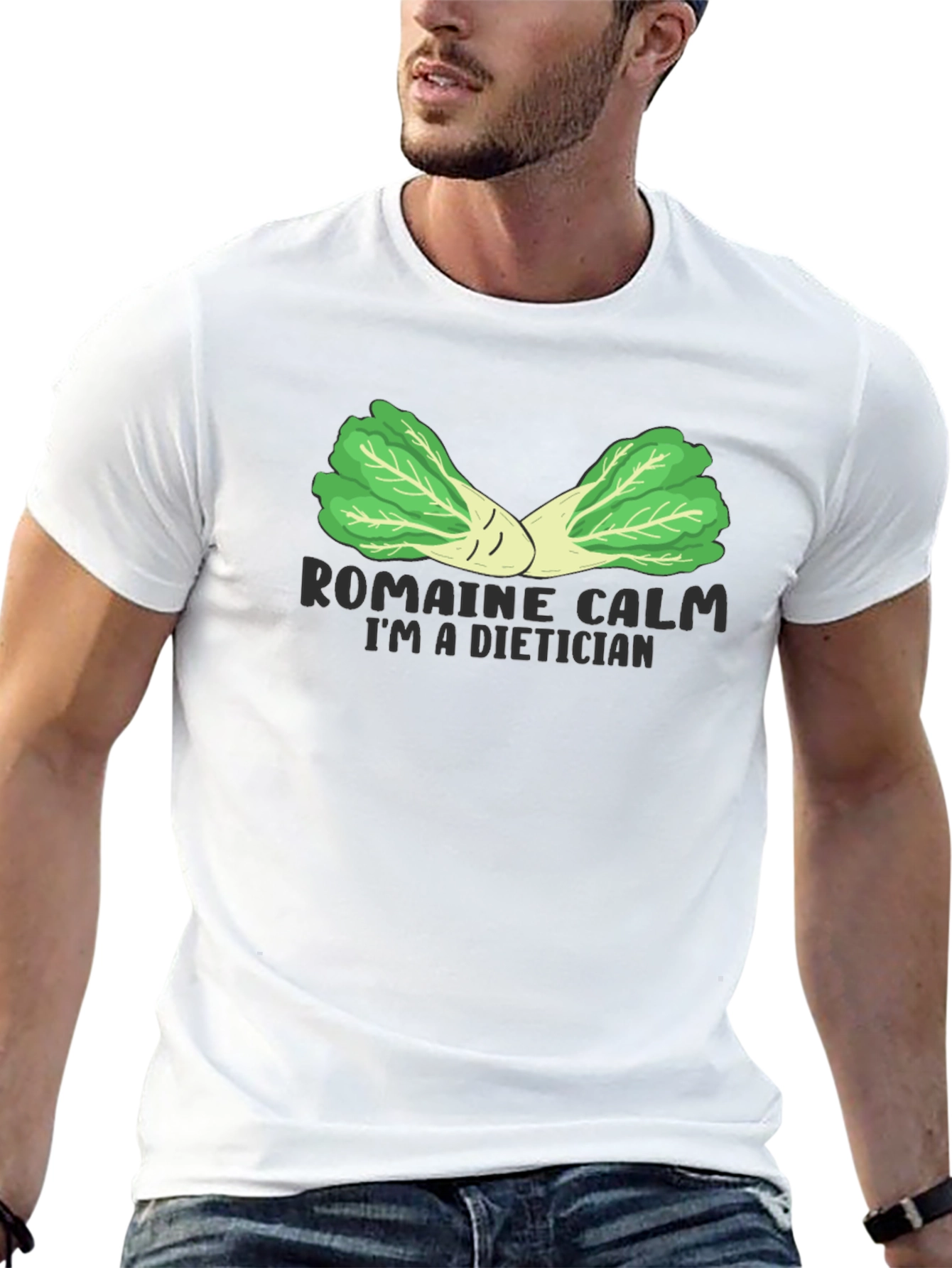 Romaine Calm Dietician Black T-Shirt