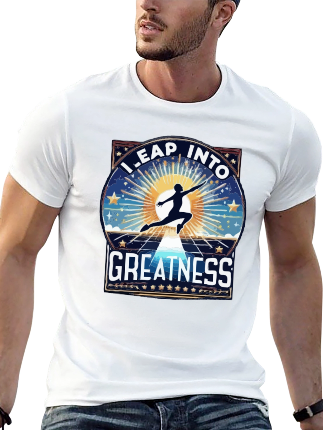 Leap Into Greatness Graphic T-Shirt