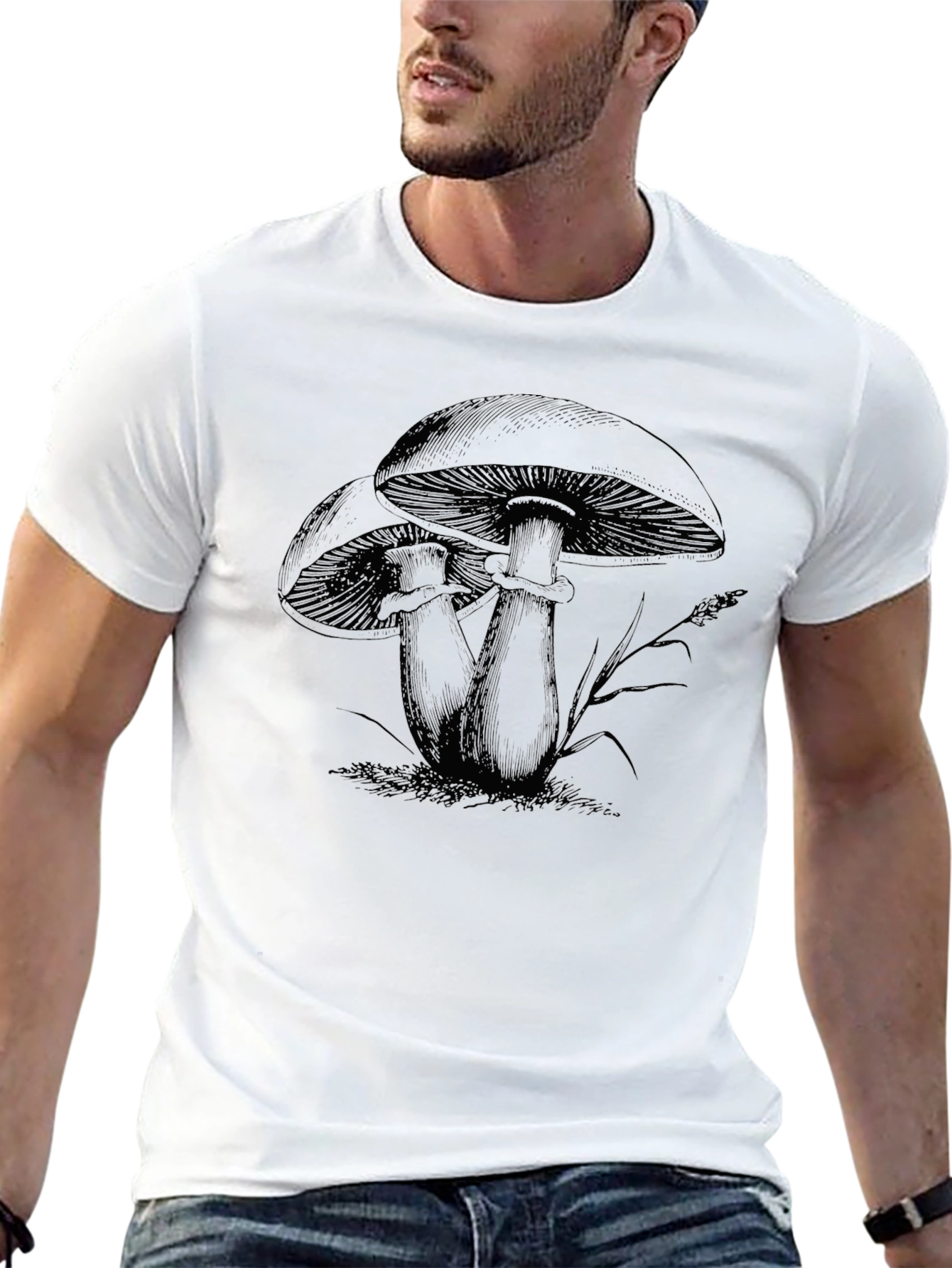 Mushroom Graphic Tee - Nature Inspired T-Shirt