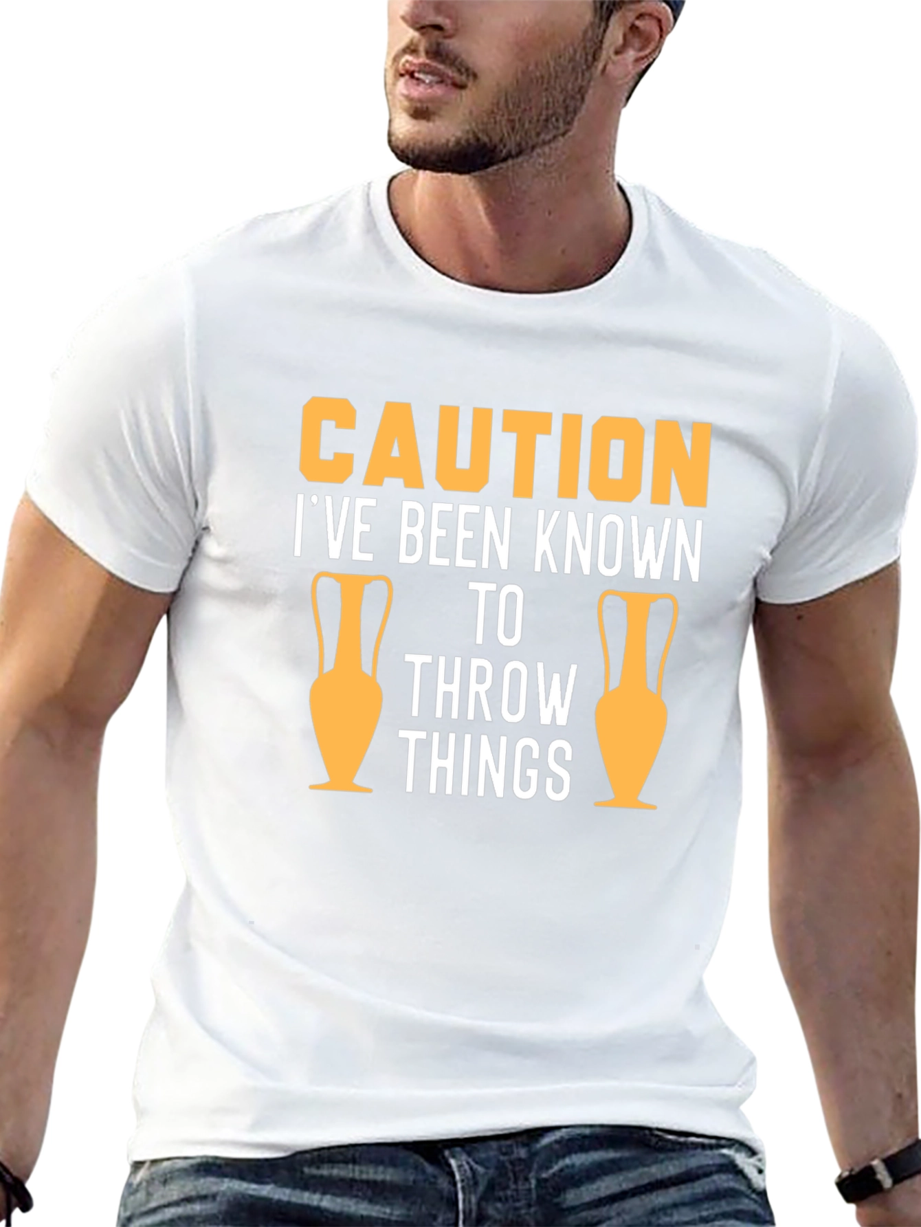 Caution Throw Things T-Shirt - Funny Gift