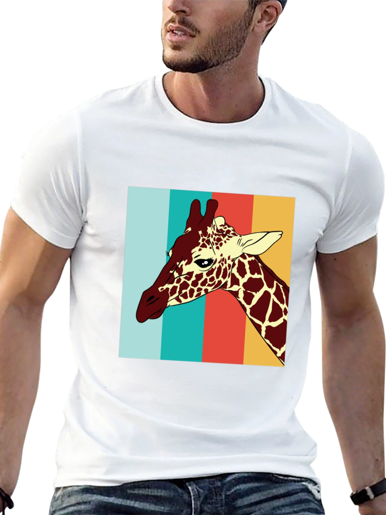 Giraffe Retro Style T-Shirt