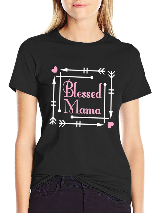 Blessed Mama Graphic Tee - Cute Mothers Day Shirt