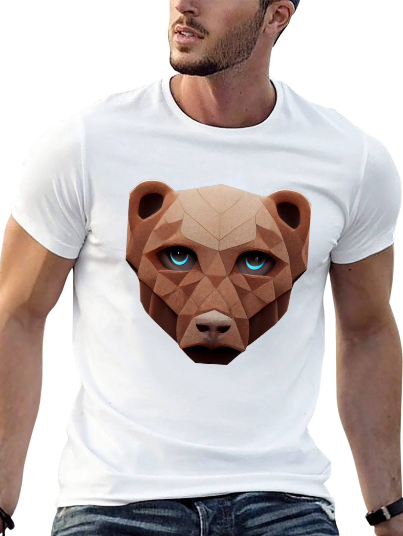 Geometric Bear Graphic Tee