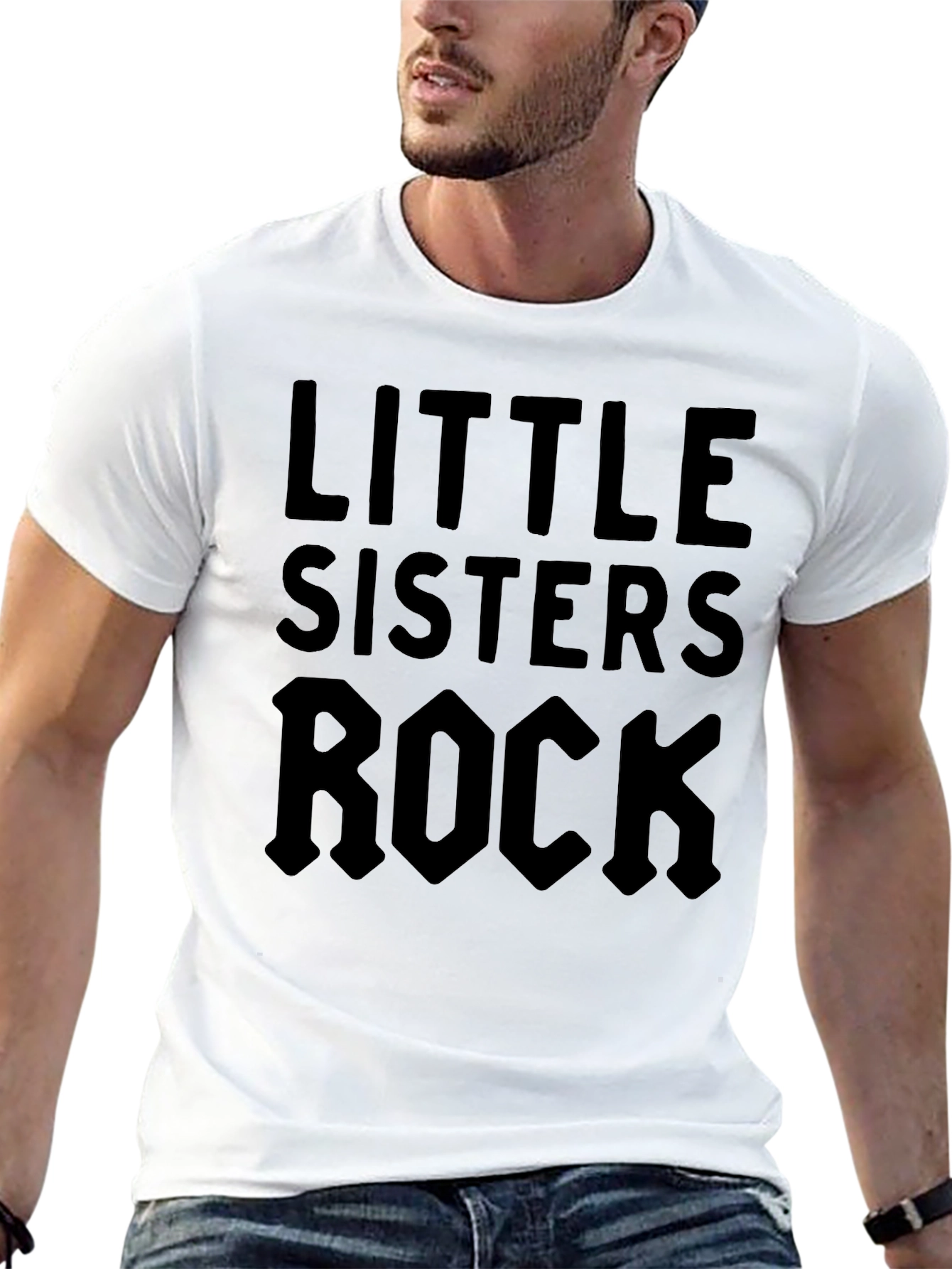 Little Sisters Rock T-Shirt - Black Graphic Tee