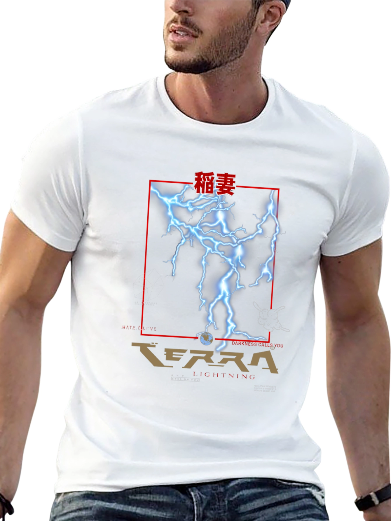 Terra Lightning Graphic T-Shirt - Black