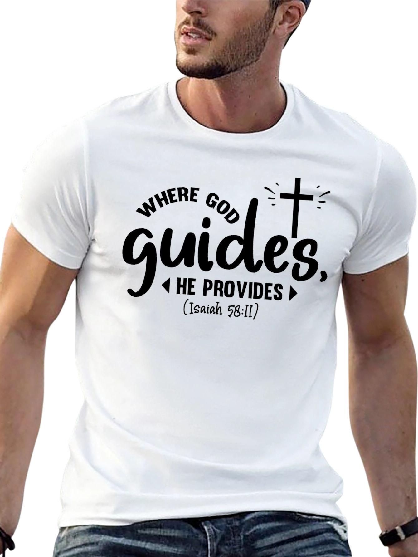 Faith-Based Christian Tee: Where God Guides