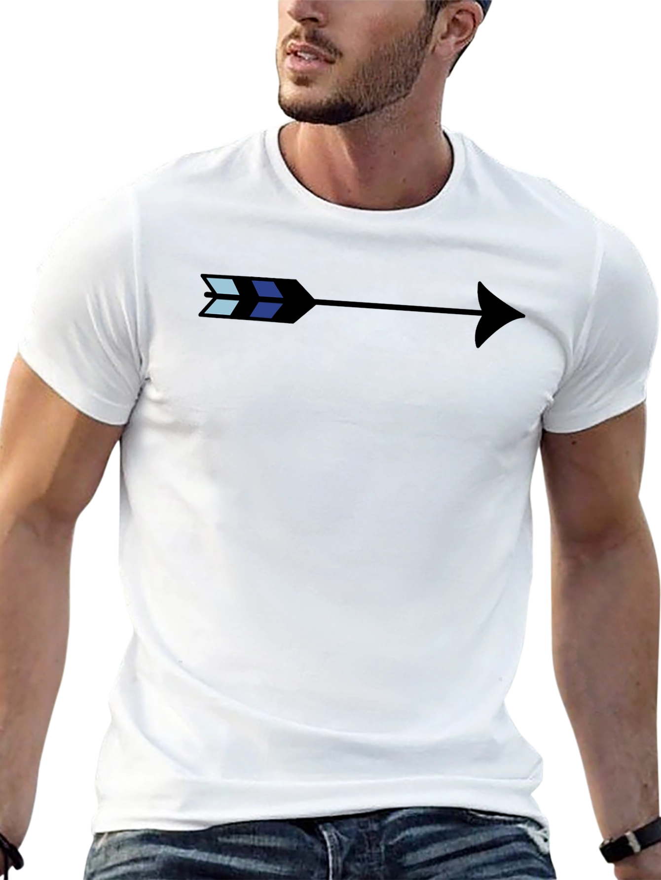 Stylish Arrow Graphic Black T-Shirt