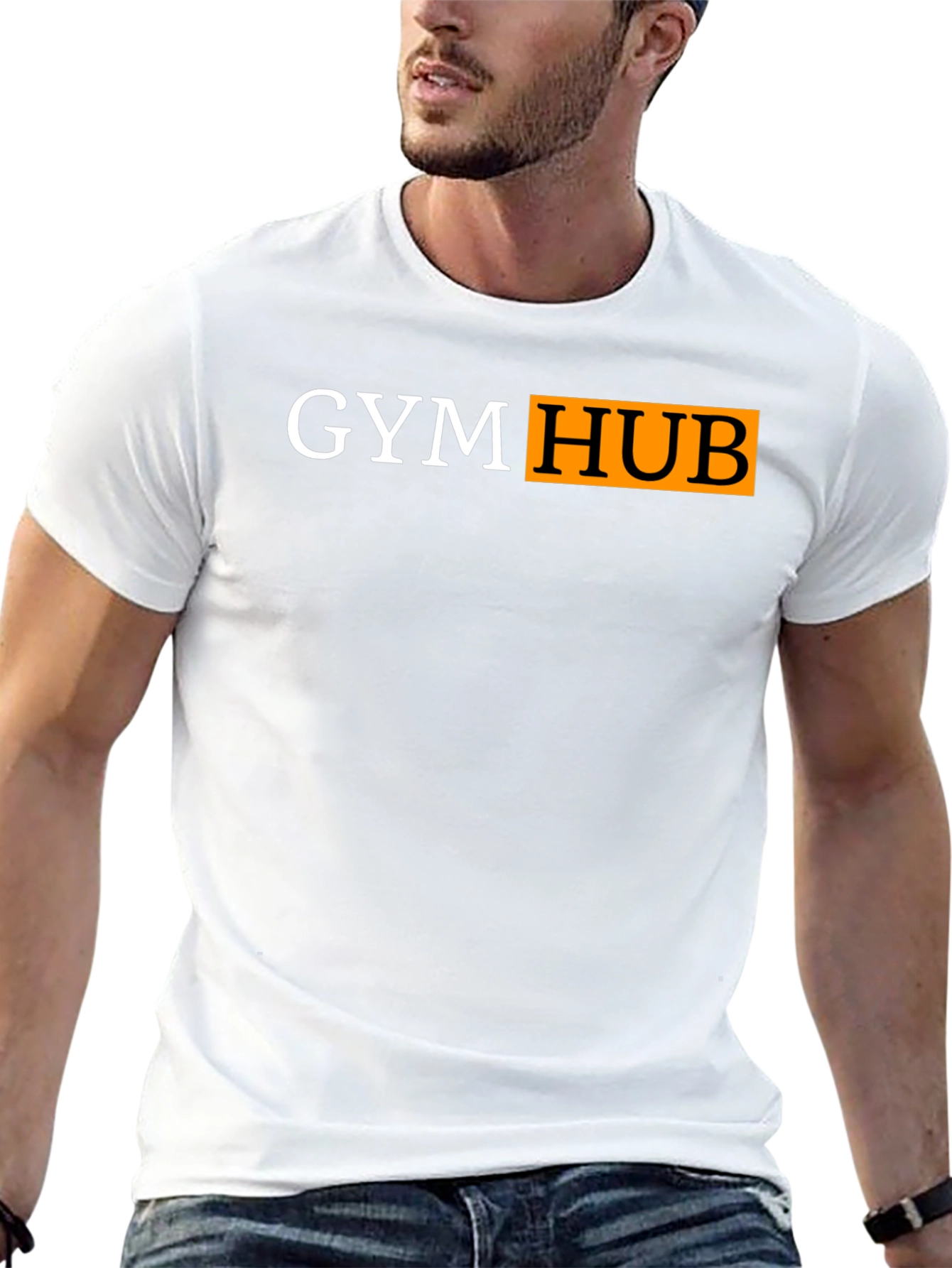 Gym Hub Black T-Shirt - Funny Workout Tee