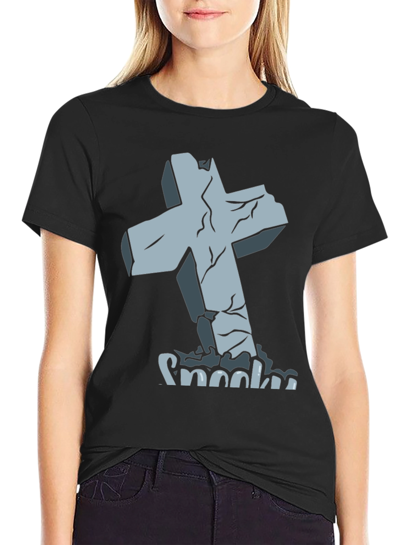 Spooky Tombstone Graphic Tee - Halloween Ready