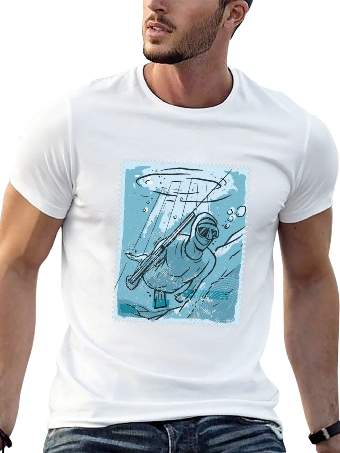 Spearfishing Stamp Tee - Black