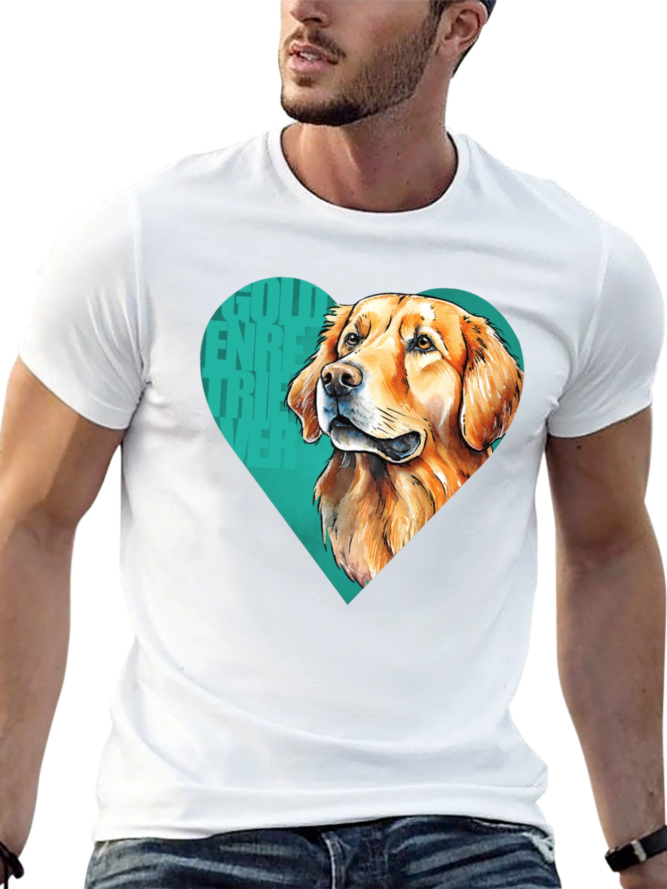 Golden Retriever Heart T-Shirt - Dog Lover Tee