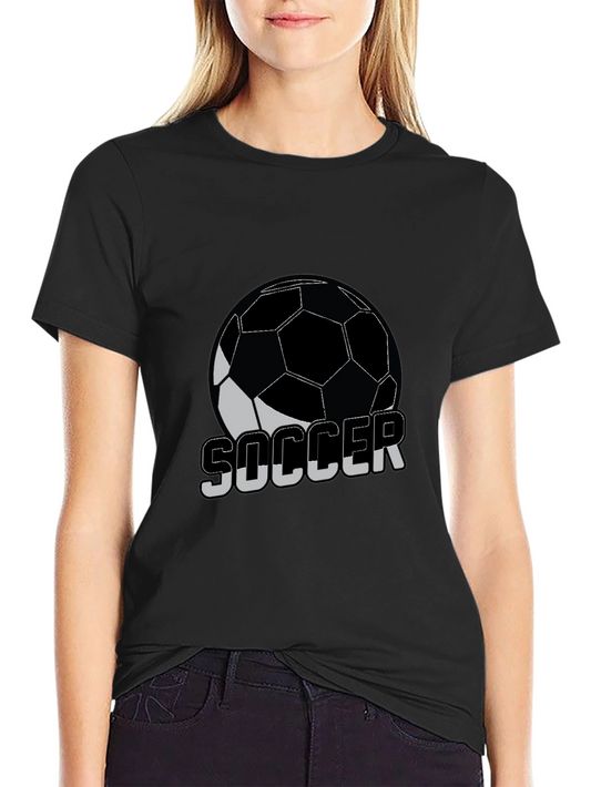 Soccer Ball Graphic T-Shirt - Black