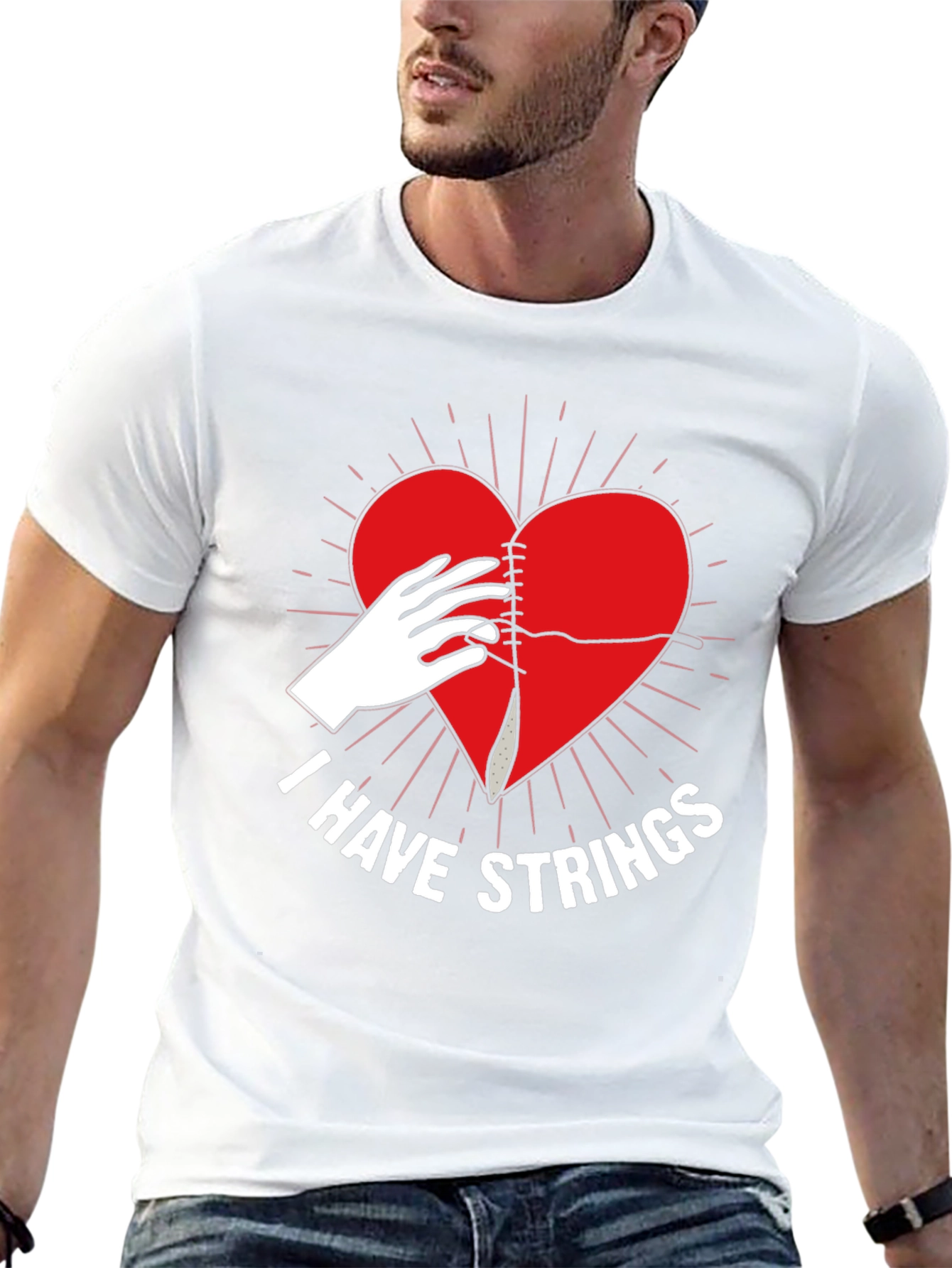 I Have Strings Graphic T-Shirt - Sewn Heart