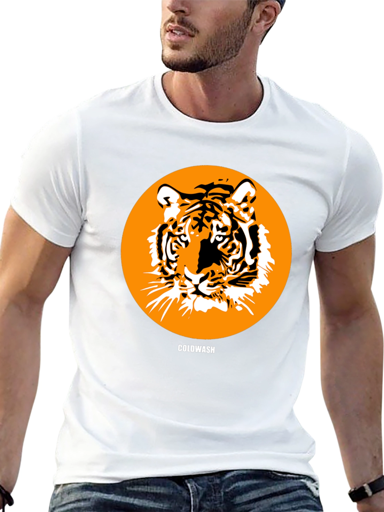 Tiger Circle Graphic Tee - Coldwash Design