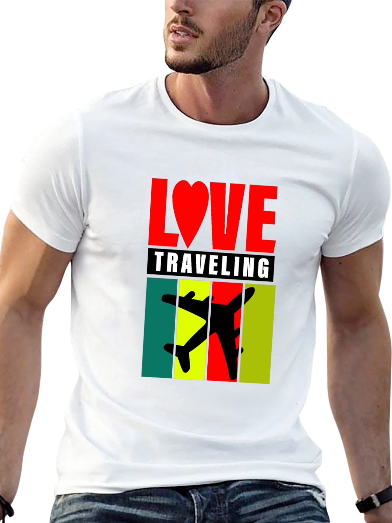 Love Traveling Graphic Tee - Black Unisex T-Shirt