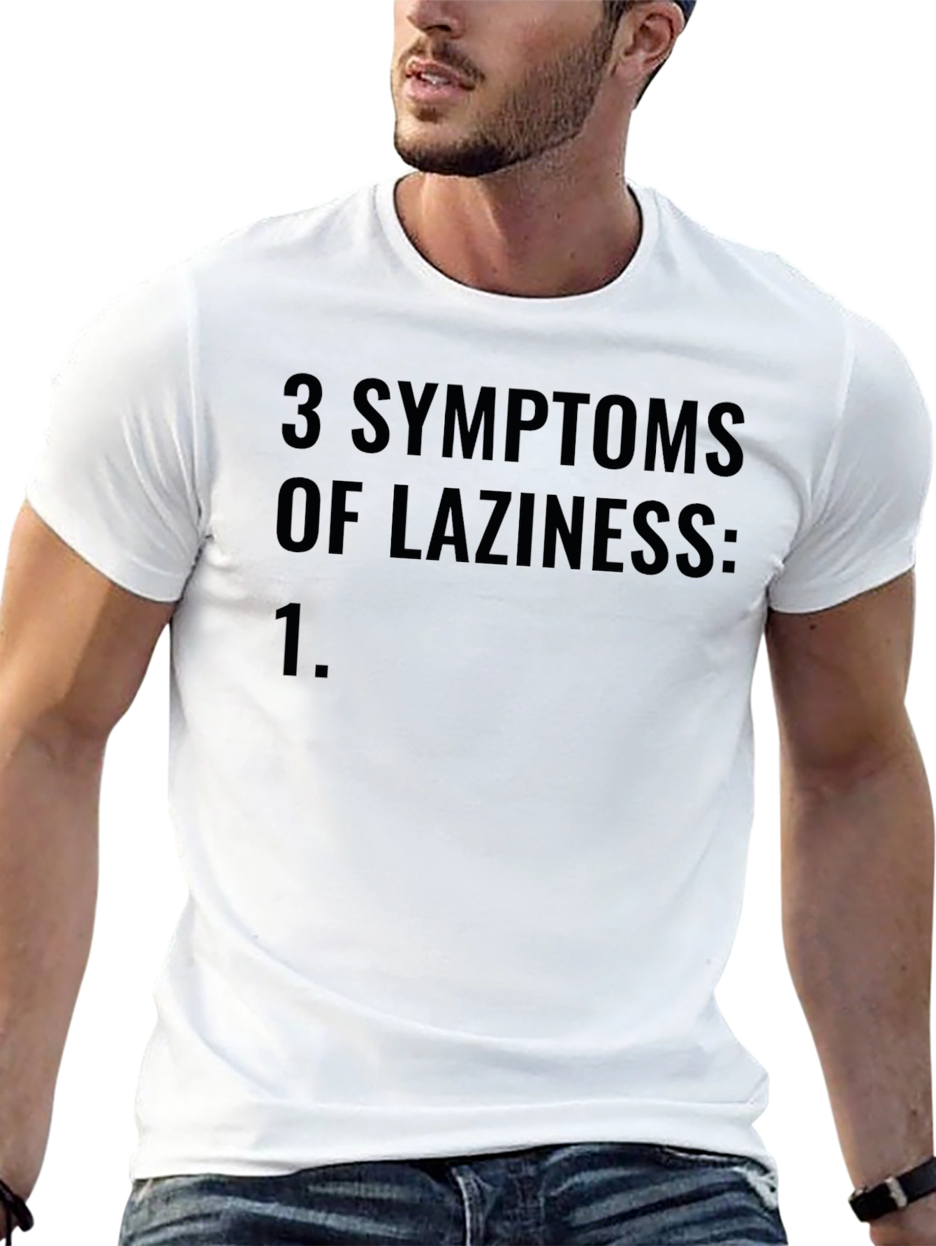 3 Symptoms of Laziness Black Tee Shirt
