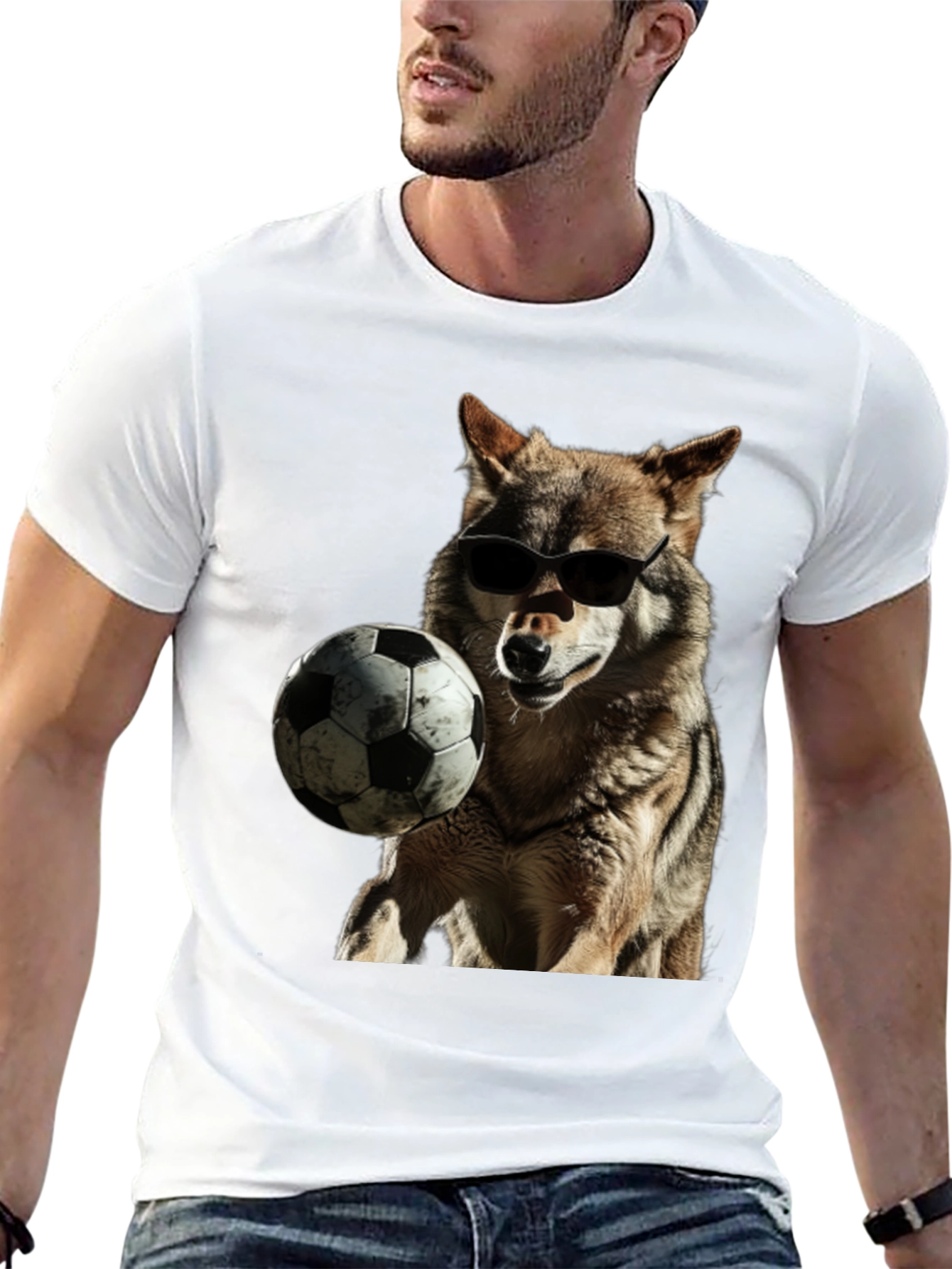 Cool Wolf Soccer T-Shirt