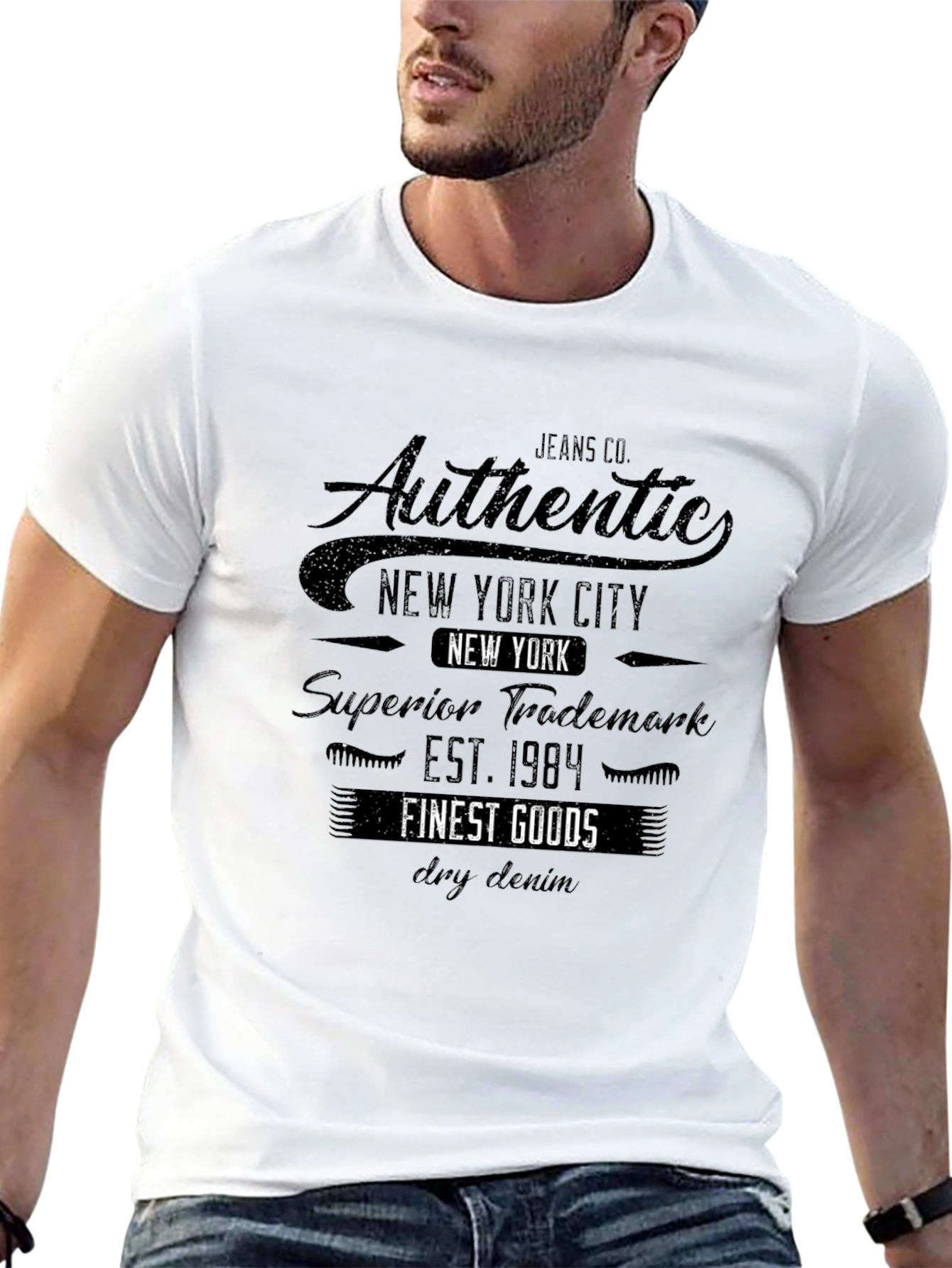 Mens Authentic New York City Graphic T-Shirt
