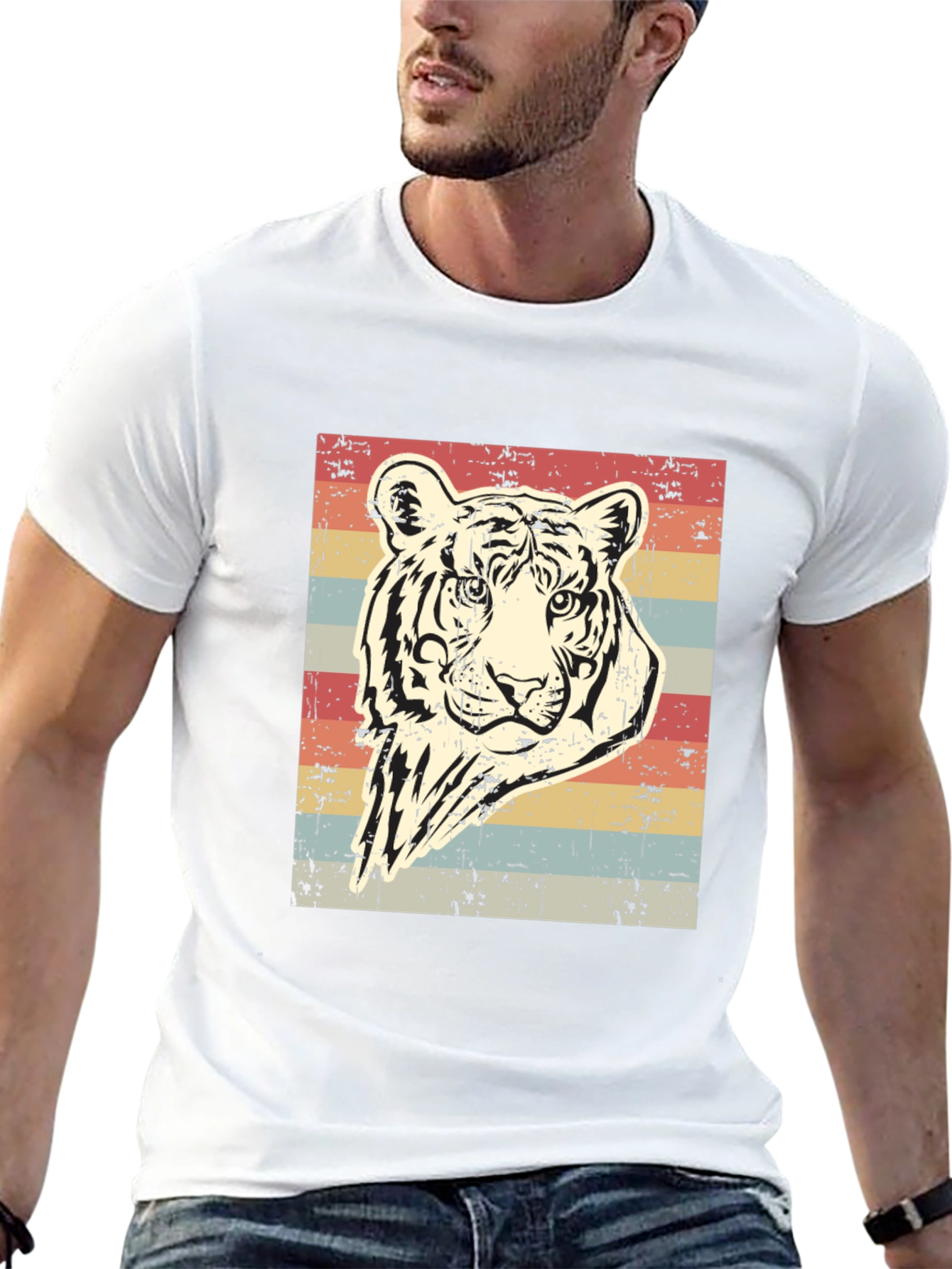 Retro Tiger Graphic T-Shirt