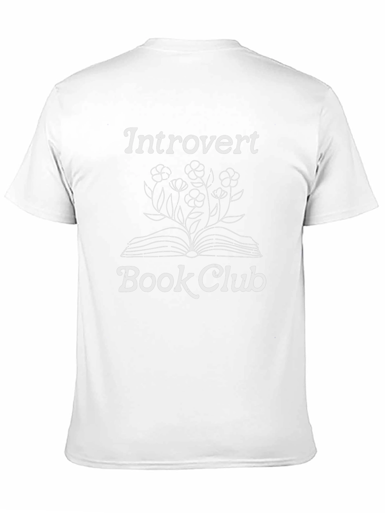 Introvert Book Club T-Shirt: Floral Book Design
