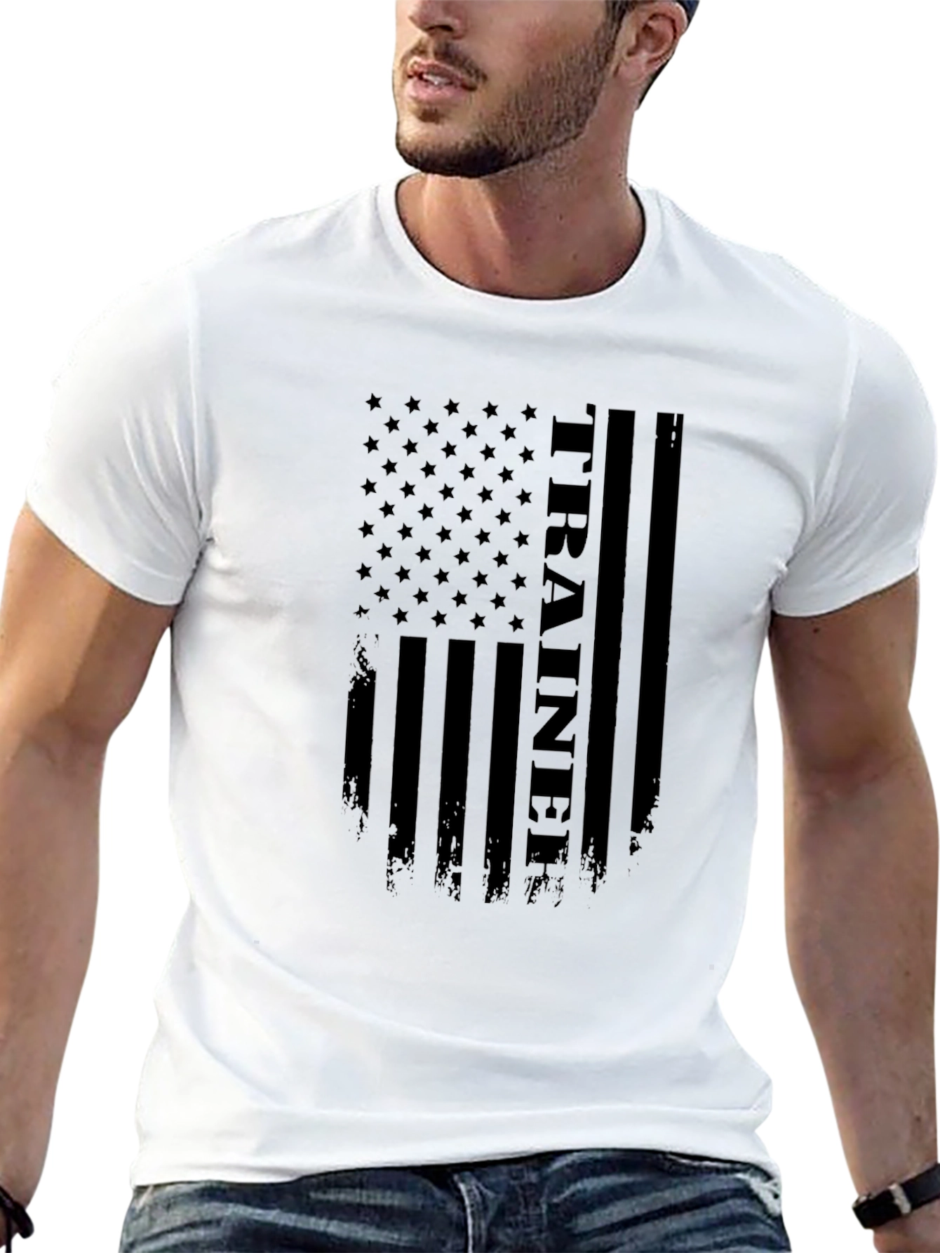 Trainer Flag Graphic Tee - Patriotic Design