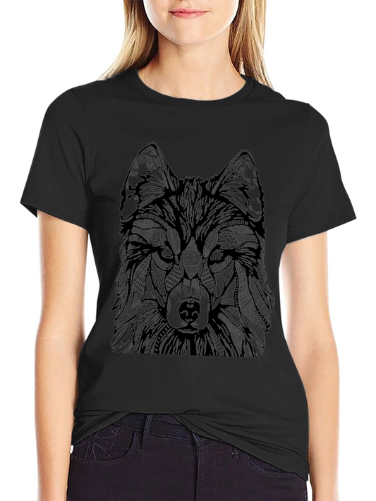 Wolf Graphic Print Mens T-Shirt