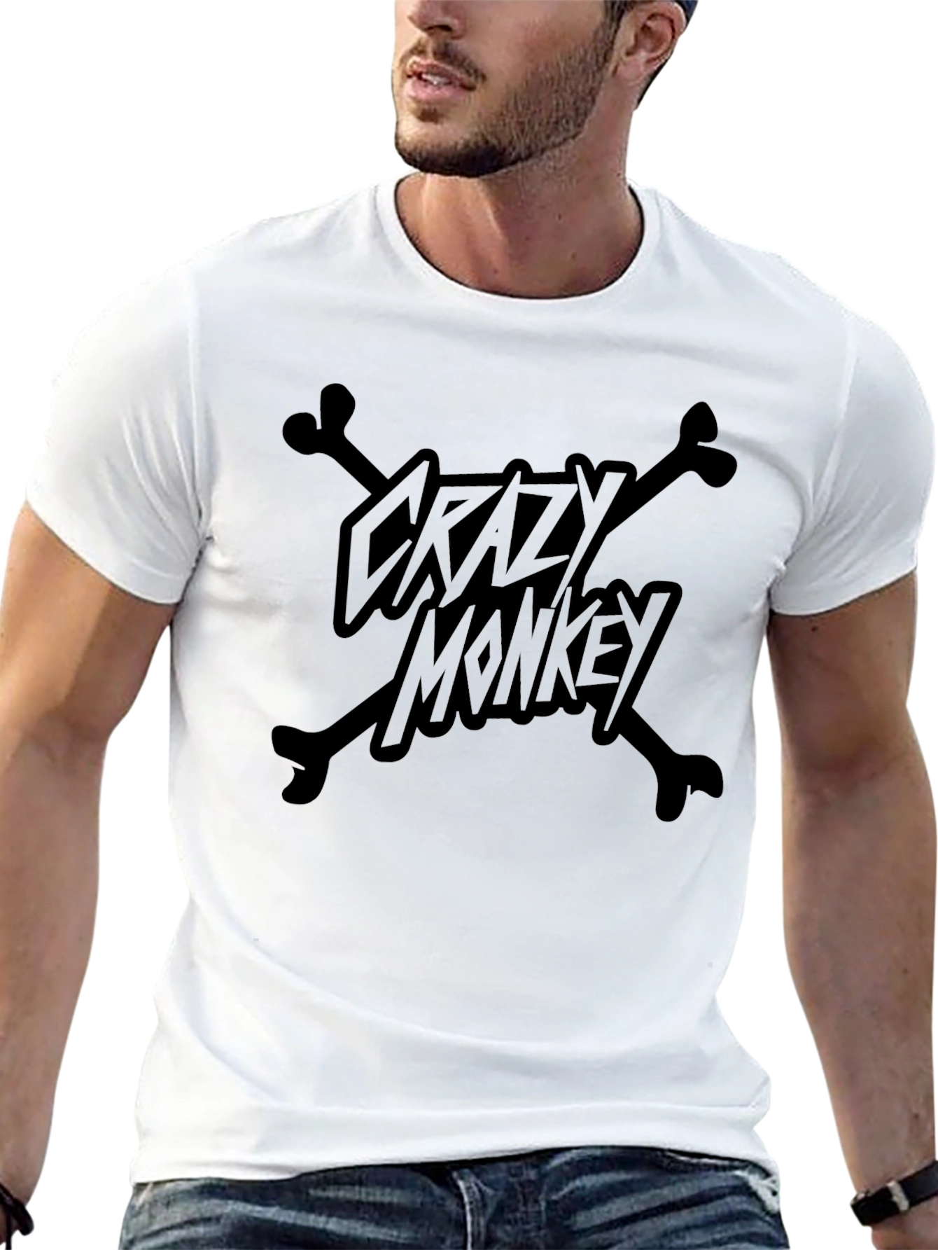 Crazy Monkey T-Shirt - Black Graphic Tee