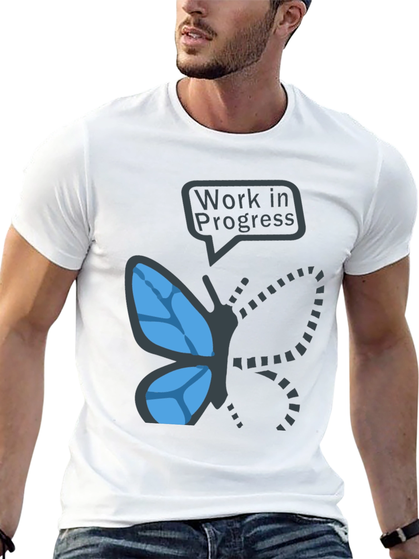 Work in Progress Butterfly Graphic T-Shirt