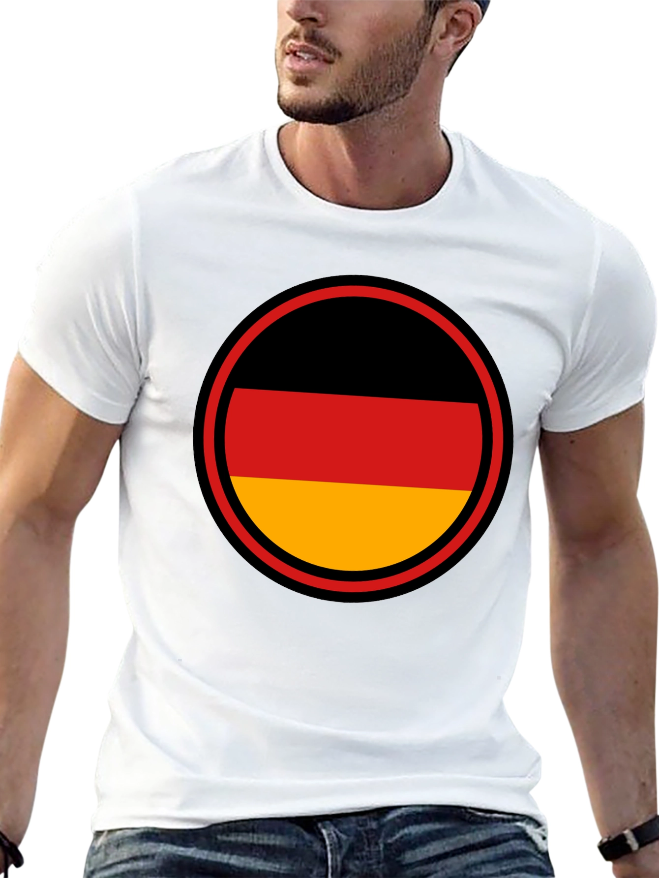 Germany Flag Circle T-Shirt - Black
