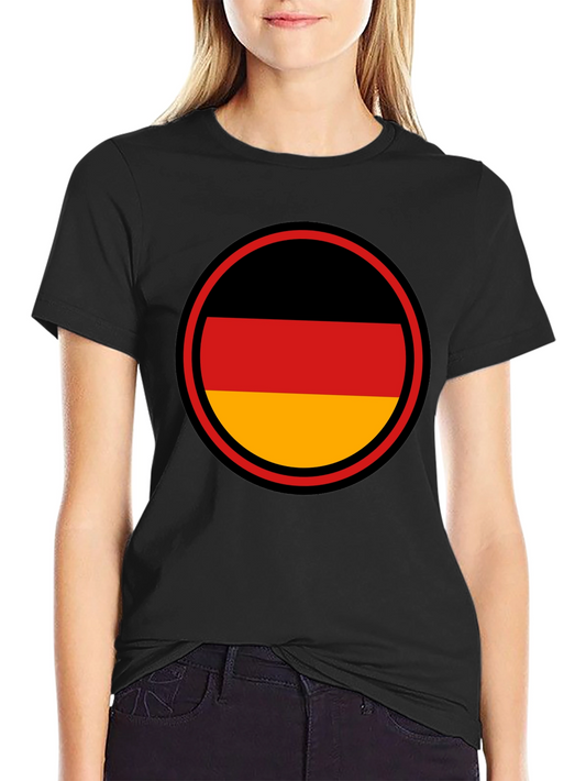 Germany Flag Circle T-Shirt - Black
