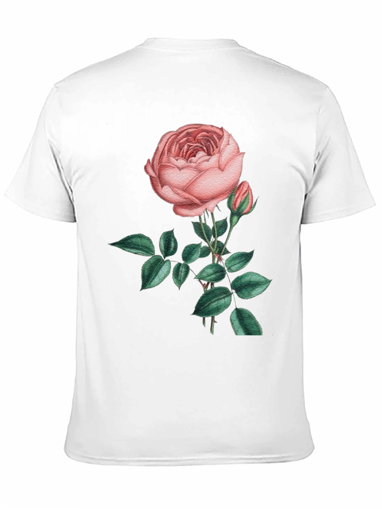 Floral Rose Graphic Black T-Shirt