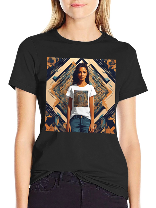 Abstract Graphic Tee - Edgy Style